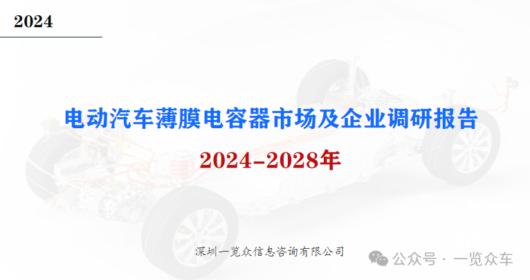 2024-2028年电动汽车薄膜电容器市场及企业调研报告